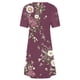 thumbnail image 4 of Vestido Corto para las Mujeres Cuello Redondo Manga Corta Impresa Suéter, Moda Casual Estilo Línea, 4 of 5