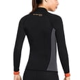 thumbnail image 4 of Greeniant Chaqueta de buceo de alta eficiencia a prueba de frío Material de nailon buena elasticidad trajes de baño fuerte protector solar cuero Deportes acuáticos Mujer Negro XXL Greeniant OD020694-12, 4 of 6