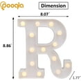 thumbnail image 5 of LED Marquee Letter Lights, Warm White and Cool White Decorative Lighted Letters, Light Up Alphabet Letters for Boys Girls, Party, Wedding, Bar, Night Light, Birthday Decoration, Letter R, 5 of 13
