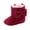 Red, variant on Girls Boots Christmas Gift Baby Girls Boys Snow Boots Plush Soft Sole Anti-Slip Warm Winter Shoes Toddler First Walkers Save Big