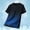 Blue, variant on YHAJDS Running Shirts Men Sport Tops Gradient Crew Neck Short Sleeve Athletic Summer