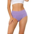 thumbnail image 1 of BRAGUITAS DE MUJER ALTA CINTURA CONTROL DE VIENTRE SÓLIDAS DE COLOR COMPLETO XXL LILA CLARO para el Día de la Madre CURVY GLAM, 1 of 4