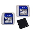 thumbnail image 1 of Paquete De 2 Tarjetas De Memoria De 512 Mb Compatibles Con Tarjetas Sd De 512 Mb Paquete De 2 Tarjetas De Memoria Y Estuches ¡Construidos Para Durar! Paño De Microfibra Compatible Con Todos Los Dispos, 1 of 2