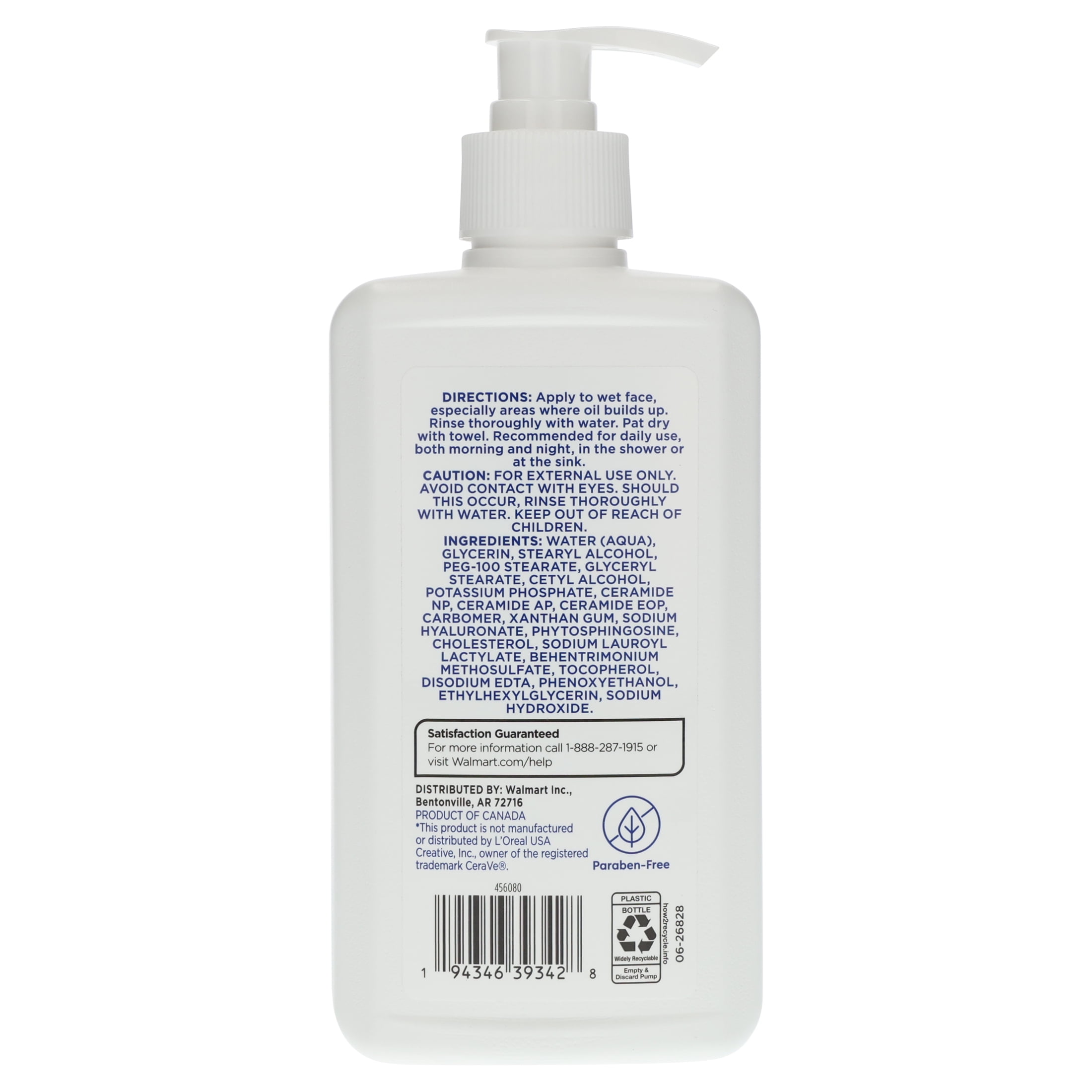 Equate Hydrating Facial Cleanser, 12 fl oz