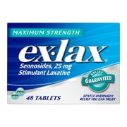 Ex-Lax Maximum Strength Stimulant Laxative Constipation Relief Pills for Occasional Constipation - 48 Count