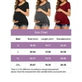 thumbnail image 2 of Gustave Short Sleeve Maternity Nursing Tops Summer Double Layer Breastfeeding T Shirts Casual Round Neck Pregnancy Clothes Tee Blouse for Women "Black, 2XL", 2 of 7