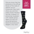 thumbnail image 7 of MeMoi Pinecones Bamboo Blend Novelty Crew Socks - Womens - Female, 9-11, Black, 7 of 7