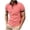 Pink, variant on ZCFZJW Mens Muscle Fit T-Shirts Casual Patchwork Summer Short Sleeve 1/4 Zip up V Neck Pullover Tops Trendy Turndown Collar Workout Tshirt Black XL
