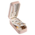 thumbnail image 1 of Joyero de viaje, mini joyero de viaje, estuche de bolsillo, organizador de joyas de viaje, joyero para anillos, pendientes, collares, color rosa, 1 of 5