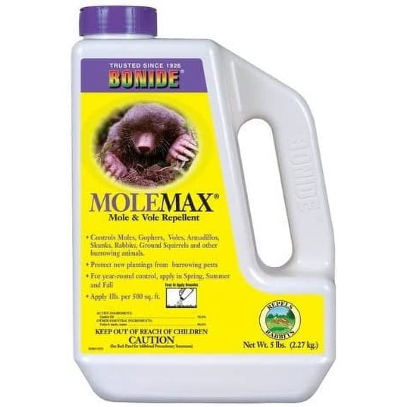 BONIDE 5 lbs MoleMax Repellent Granules, Effective Mole Deterrent