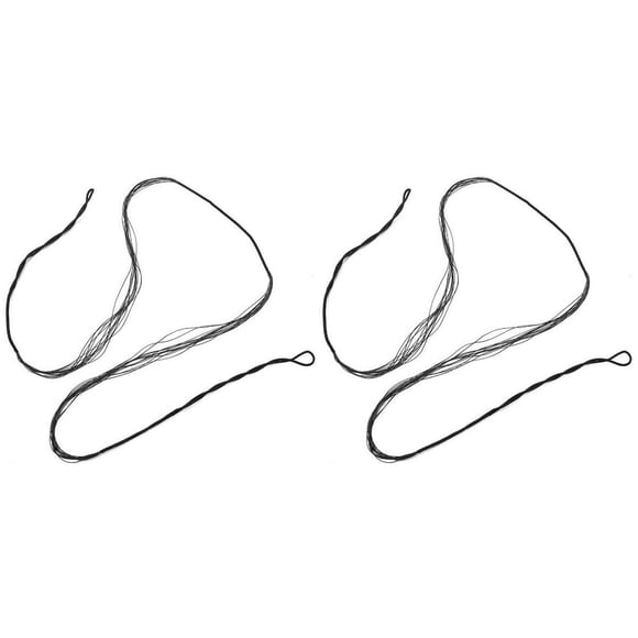 Bamboohart 2 Pcs 57 Pouces Arc de Tir à l'Arc 12 Brins pour Arc Long Recourbé Chasse (Noir)