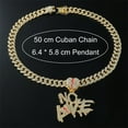 thumbnail image 5 of Hip Hop Cuban Chains Letters STAR Pendant Necklace With 13mm Miami Cuban Chain Iced Out Bling HipHop Necklaces Fashion Jewelry, 5 of 10