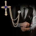 thumbnail image 3 of Broche de solapa Pin Borla Cadenas Joyería de la vendimia Cruz Insignia Broche de cadena larga Hombres Broche Cadenas colgantes Broches Estilo D Fernando broche de solapa, 3 of 6