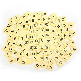 100pcs/200pcs Wood Letter Tiles,Scrabble Letters For Crafts, DIY Wood Gift  Decoration, Making Alphabet Coasters And Scrabble Crossword Game