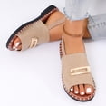 thumbnail image 6 of Slippers for Women,Plus Size Shoes with Elasticated Fabric Floral Ornaments Wide Width Comfortable Plus Size Shoes for All Day Wear,Womens Slippers,Beige,8, 6 of 9
