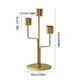 thumbnail image 3 of Portavelas de estructura moderna de metal | Centro de mesa decorativo de base resistente para mesa de comedor, bodas, decoración del hogar • Diseño elegante • 23x10x3cm • Duradero y estable, 3 of 6