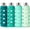 4-Pack 18oz Green, variant on Glass Juice Bottles with Lids and Silicone Sleeves 18 oz, 4-Pack Reusable Clear Glass Water Bottles with Stainless Steel Airtight Cap for Juicing, Refrigerator, BPA Free Leak-Proof Drinking Jar