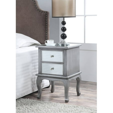 Mirror Cube Table - Convenience Concepts Gold Coast Mirrored End Table, Multiple Colors