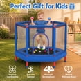 thumbnail image 3 of 55" Kids Trampoline with Safety Net, SHINPT Small Trampoline for Kids with No Gap Design, Indoor Trampoline for Kids Room, Livingroom, Mini Trampoline for Kids 3-8, Best Gift with Ocean Balls, 3 of 9