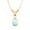 Gold, variant on Round Blue Sapphire Silver Diamond Solitaire V-Bale Necklace Gift For Friendship Day || Ali Baba Jewellery