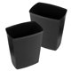 thumbnail image 1 of Small Square Trash Can Set for Kitchen Bathroom Office Reusable Black Garbage Container Bucket Simple Design, 1 of 4