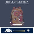 thumbnail image 5 of FORMRS Unisex School Backpack 17" Student Travel Bag with Laptop Compartment, Orange Hand Drawn Floral, 5 of 7