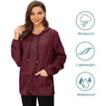 thumbnail image 4 of HAHDAXIA Women Raincoat Lightweight Waterproof Rain Jacket Packable Cycling Jacket Windbreaker for Outdoor, 4 of 7