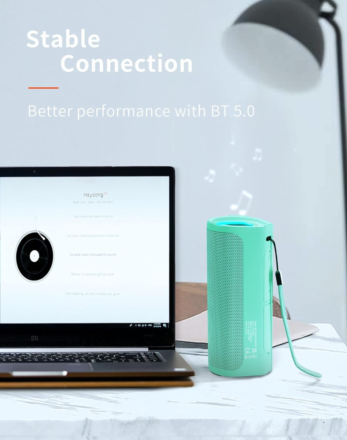 HEYSONG Portable Bluetooth Speaker, Green