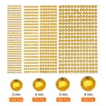 thumbnail image 3 of 3584 Pcs 8 Hojas Pegatinas de Rhinestone Doradas 3/4/5/6 mm Piedras Preciosas Autoadhesivas para Decoración de Bricolaje, 3 of 5