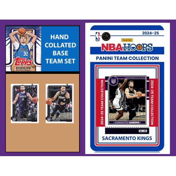 2025-26 2026 Topps Sacramento Kings Team Set 2024 Panini Hoops Sabonis