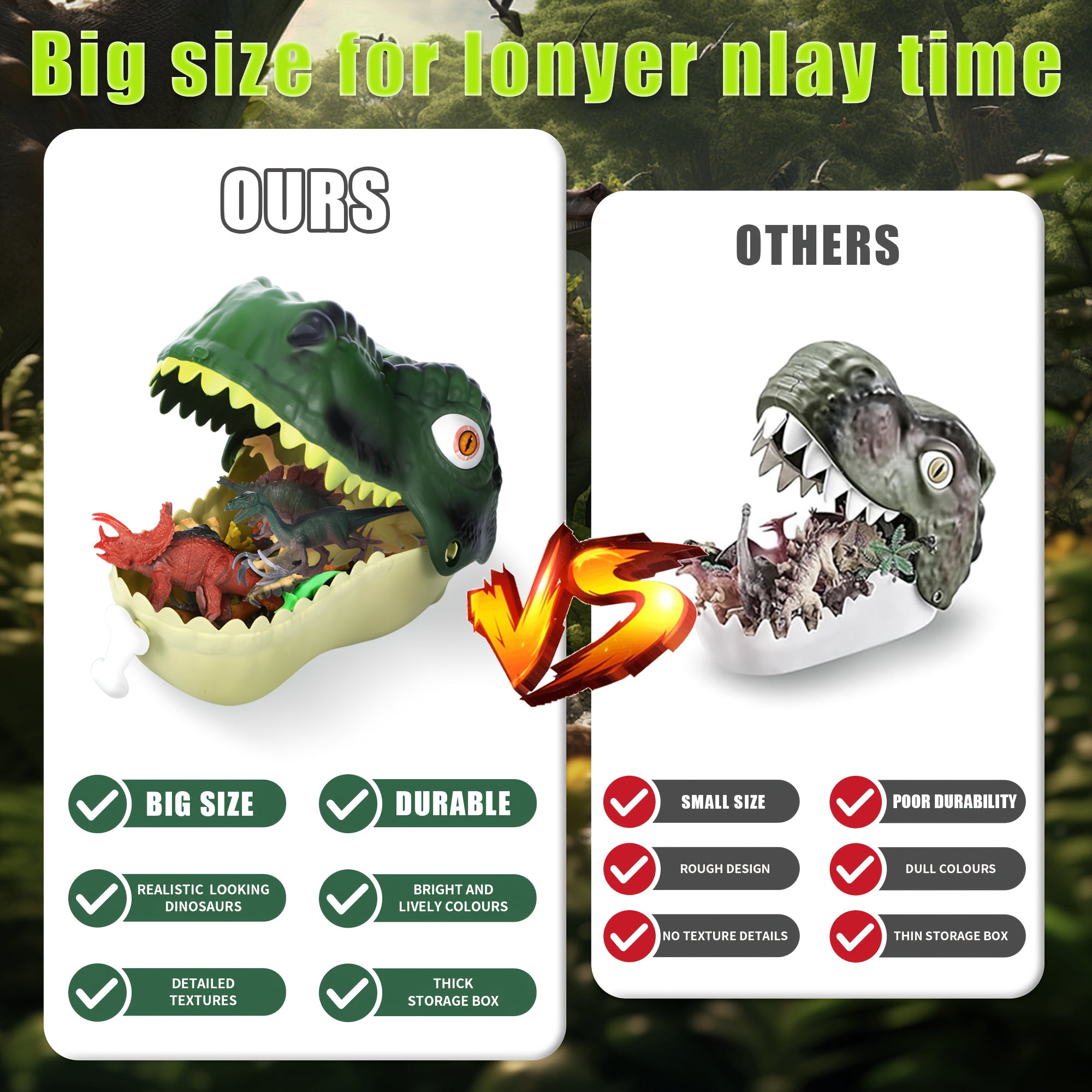 46pcs Dinosaur Toys Playset for Kids- 26Pack Realistic Jurassic Dinosaurs Figures with Eggs&Trees&Fence, Educational Play Figure Playset for, Create a Simulation Dinosaur World, Gift for Boys