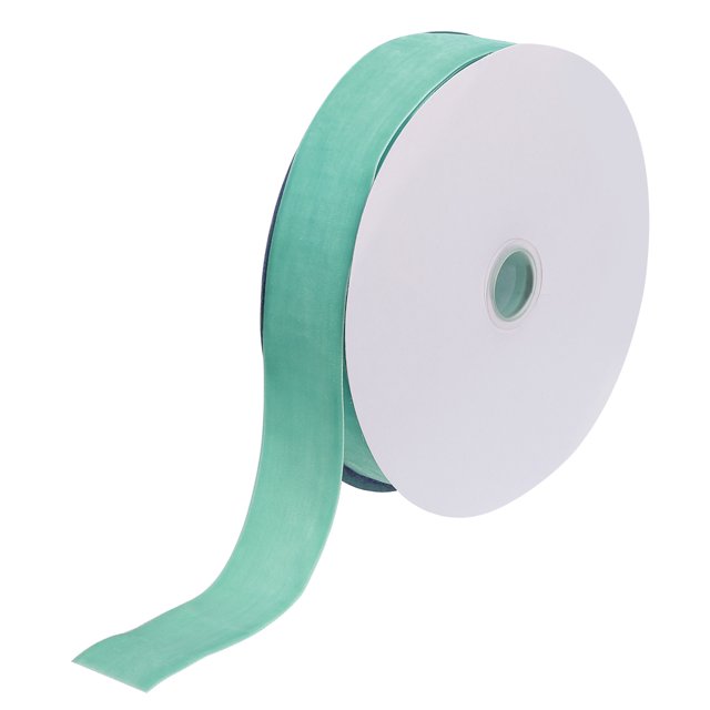 Unique Bargains Velvet Ribbon 1 1/2 Inch x 10 Yard Single Face Spool Silky DIY Crafts Gift Wrapping Bow Decoration Light Green