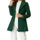thumbnail image 1 of Abrigo elegante de trabajo con cuello de solapa y botones para mujer, abrigo de trinchera de invierno, talla XL, verde oscuro, 1 of 6