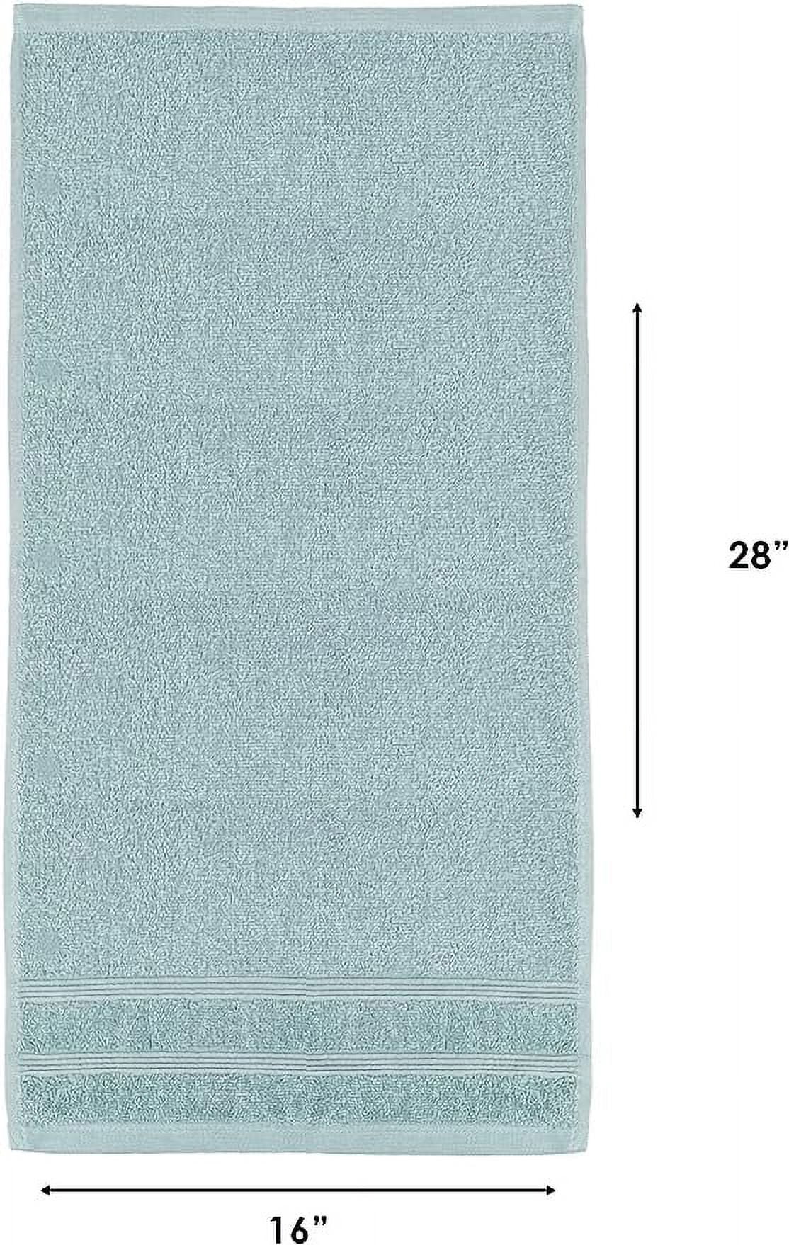 Kaufman - Premium Hand Towels Set for Bathroom, Spa, Gym, and Face Towel 100% Cotton Ring Spun, Ultra Soft Feel and Highly Absorbent Towels (Aqua, 72-PK)