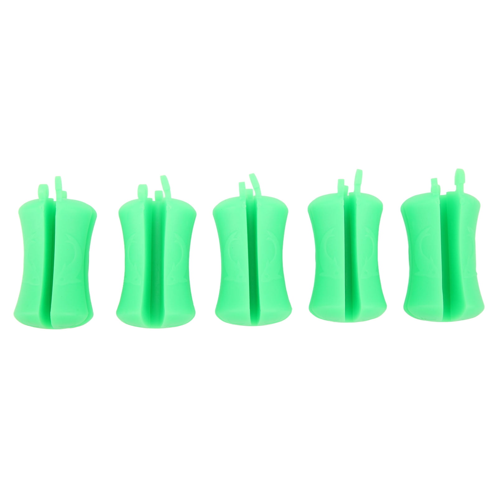 Aestri 5PCS Portable Fishing Rod Fixed Ball Silicone Reusable Fishing Rod Beam Binding Fastener for Fishing Pole Boat Equipment Accessories Green