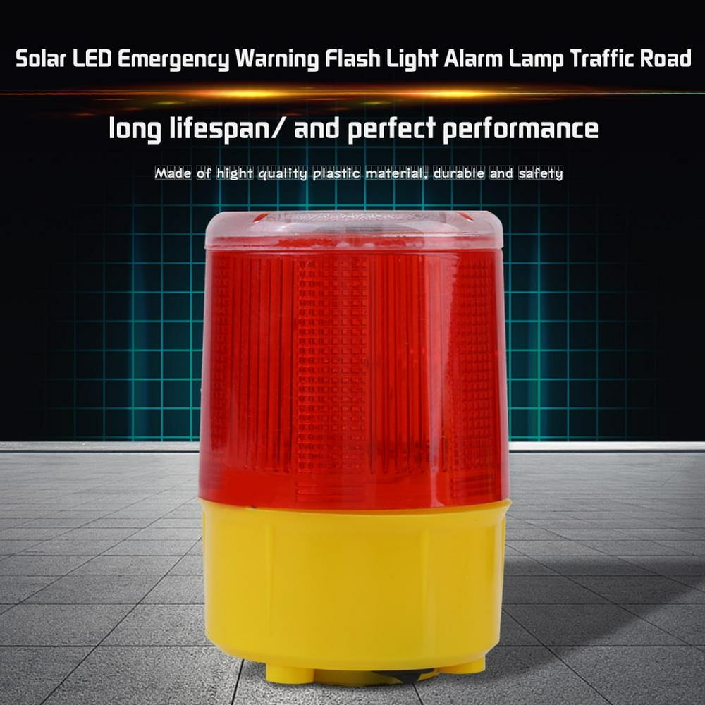 LYUMO LED Alarm Light, 1Pc Solar LED Emergency Warning Flash Light