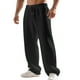 thumbnail image 2 of Pantalones largos de moda para hombre, casuales, de color sólido, con bolsillos y cremallera, cintura elástica, de poliéster., 2 of 9
