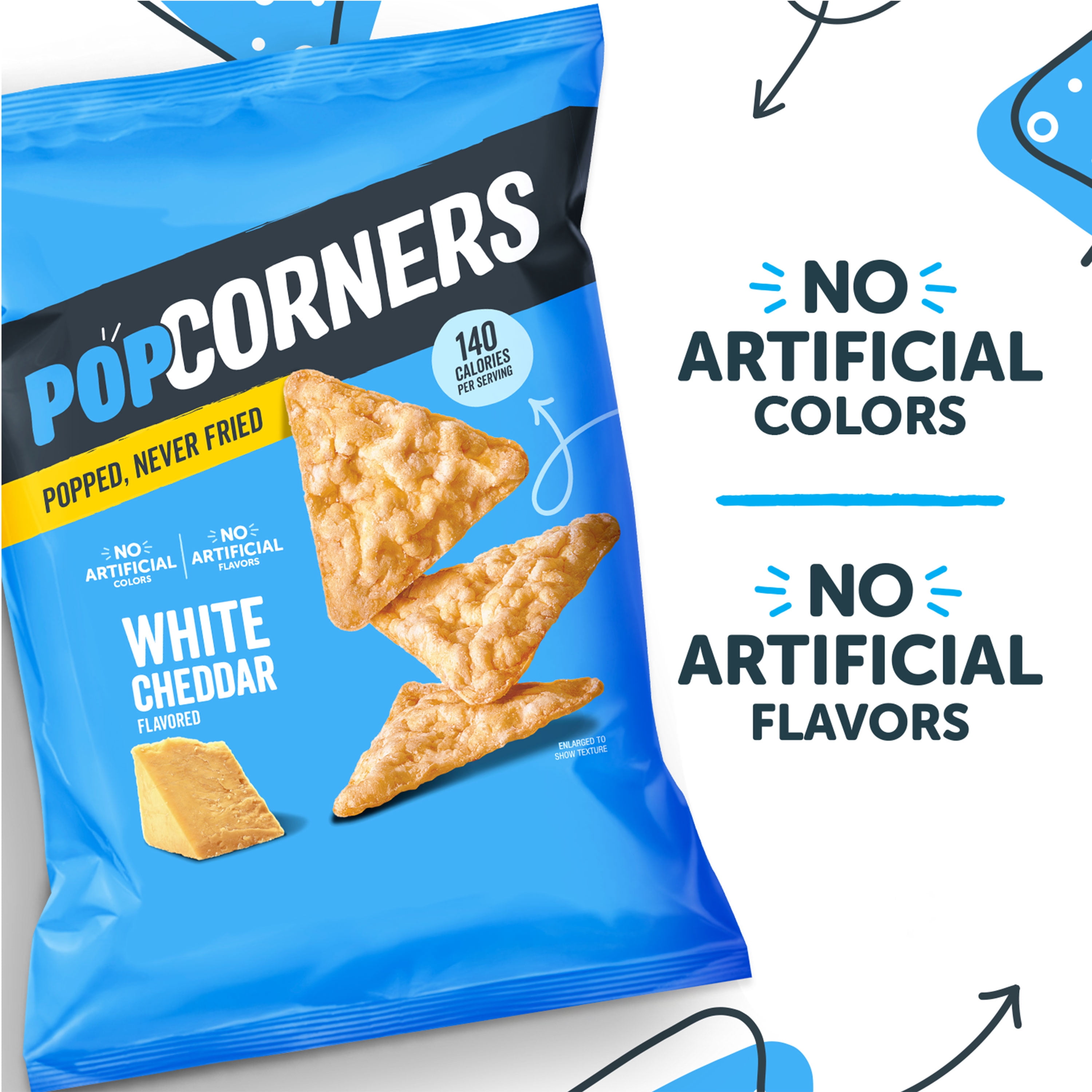 PopCorners Popped Corn Snacks, 3 Flavor Variety Pack Chips Gluten Free, 1oz 20 count