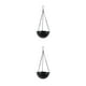 thumbnail image 1 of Bearachild Elegante y duradero para espacios pequeños Macetas colgantes de metal Cesta de flores colgante Maceta colgante negro S negro S 2piezas, 1 of 6