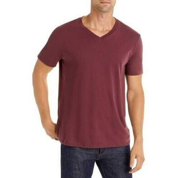 Atm Anthony Thomas Melillo Men's V-Neck Jersey Tee Cordovan-Medium