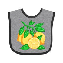 Inktastic I Love Lemons with Lemon Tree Branch Illustration Boys or Girls Baby Bib