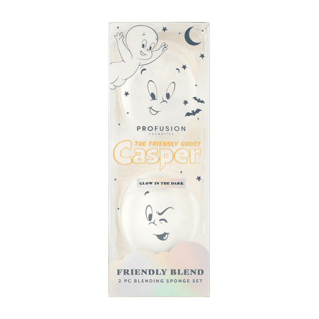 Profusion Cosmetics Casper The Friendly Ghost Blissed out Blend Glow In The Dark 2 PC Blending Sponge Set