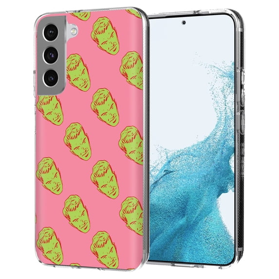 TalkingCase Slim Case Cover Compatible for Samsung Galaxy S22 Plus+ 5G, Green Heads Pattern Print, Lightweight,Flexible,Soft, USA