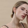 thumbnail image 4 of APSVO 18K Gold Plated Drop Earrings for Women Hypoallergenic June Birthstone Dangle Earrings with Purple Alexandrite Birthday Christmas Jewelry Gifts Teen Girls Stocking Stuffers Kids, 4 of 6