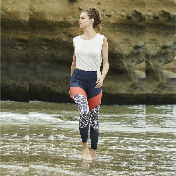 Women's Active Colorblock Cheetah Print 
