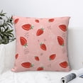 thumbnail image 4 of Honeii Strawberry Print Throw Pillow, Square Decorative Pillow Forms Soft Fluffy Plump Pillow Decorative Pillow Inserts,Couch Pillows-18"x18", 4 of 7