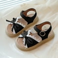 thumbnail image 3 of LYHaoo Girls Sandals Girls' Sandals Summer Children's Bow Western Shoes Little Girls Baby Soft Bottom Beach Shoes Sizes 27 Little Kid(4-4.5 Years), 3 of 5