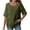 #_002Army Green, variant on Womens Summer Cotton Linen Half Sleeve Shirt Comfy Crew Neck Fashion Shirts Boho Casual Loose Fit Solid Blouse Tops Light Blue L