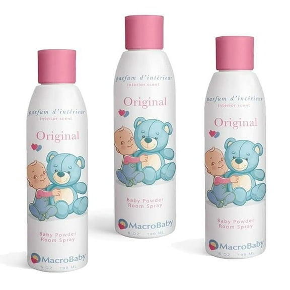 Macrobaby Baby Powder Room Spray 6Oz | Air Freshner (Pack Of 3)