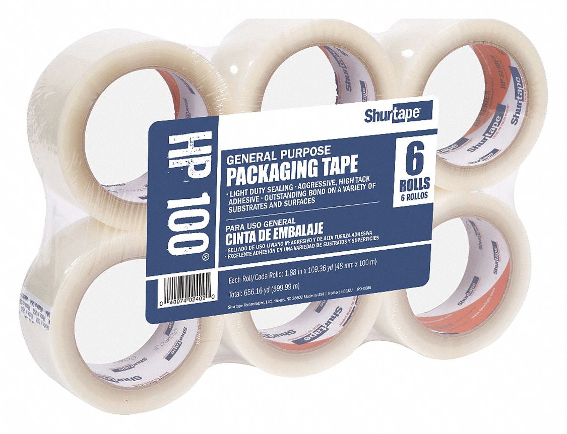 Shurtape Packaging Tape,PK6  HP 100